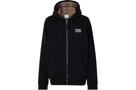 burberry zip up hoodie black|burberry zip up hoodie stockx.